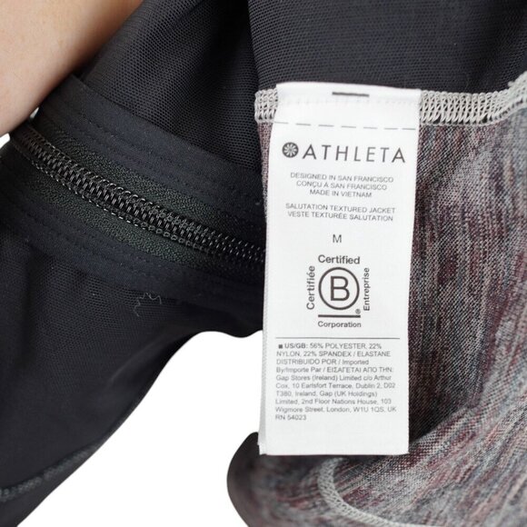 Athleta Salutation Textured Jacket Womens M Black/Gray‎ Polyester/Nylon - Picture 6 of 9